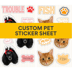 Custom Pet Sticker Sheet- Classic Single Pet