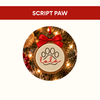 Personalized Paw Print Hand-Embroidered Ornament