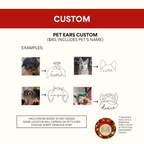 Personalized Pet Ear Hand-Embroidered Ornament